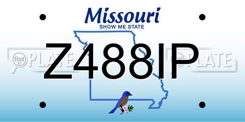 Z488IP Missouri License Plate