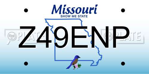 Z49ENP Missouri License Plate