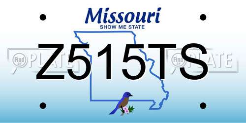 Z515TS Missouri License Plate