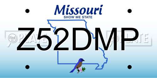 Z52DMP Missouri License Plate