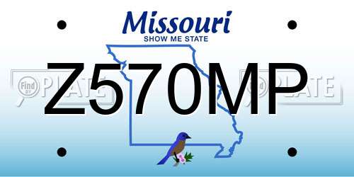 Z570MP Missouri License Plate