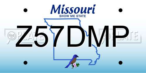 Z57DMP Missouri License Plate