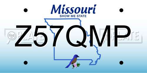 Z57QMP Missouri License Plate