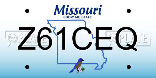 Z61CEQ Missouri License Plate