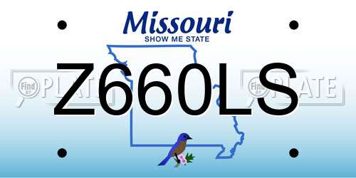 Z660LS Missouri License Plate