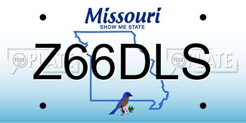 Z66DLS Missouri License Plate
