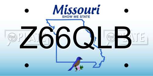 Z66QLB Missouri License Plate