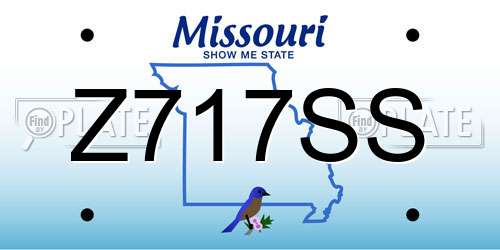 Z717SS Missouri License Plate