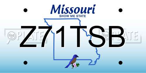 Z71TSB Missouri License Plate
