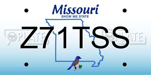 Z71TSS Missouri License Plate