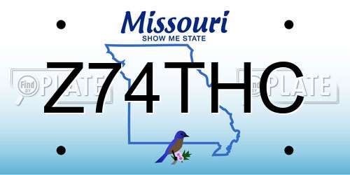 Z74THC Missouri License Plate