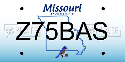Z75BAS Missouri License Plate