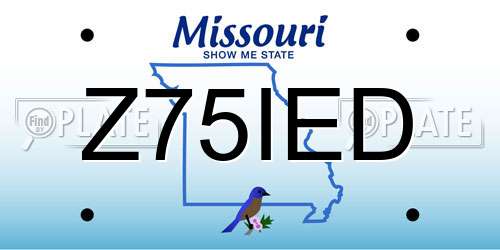 Z75IED Missouri License Plate