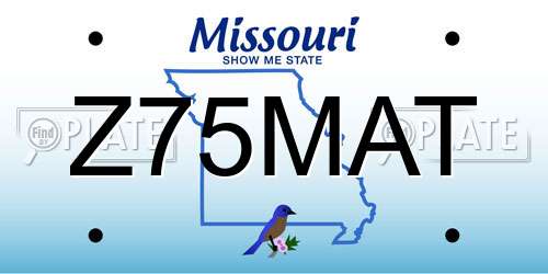 Z75MAT Missouri License Plate