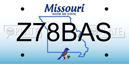 Z78BAS Missouri License Plate