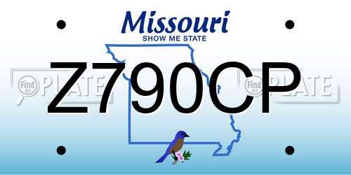 Z790CP Missouri License Plate