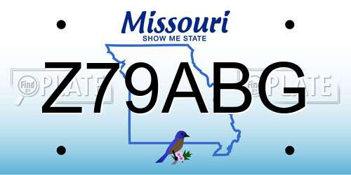 Z79ABG Missouri License Plate