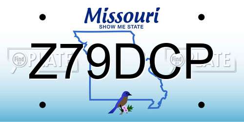 Z79DCP Missouri License Plate