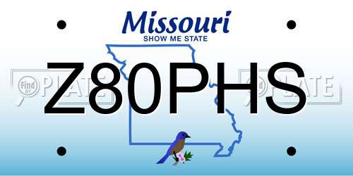 Z80PHS Missouri License Plate
