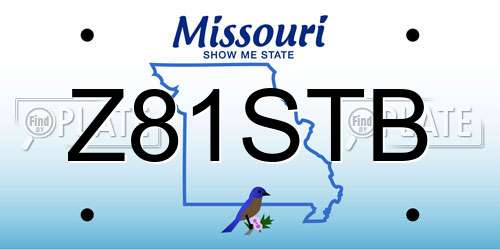 Z81STB Missouri License Plate