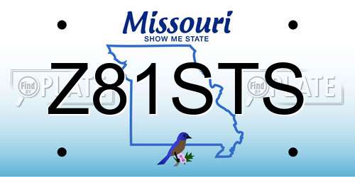 Z81STS Missouri License Plate