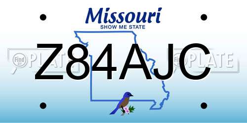 Z84AJC Missouri License Plate