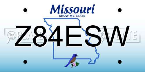 Z84ESW Missouri License Plate