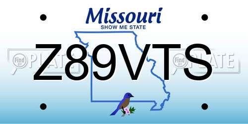 Z89VTS Missouri License Plate