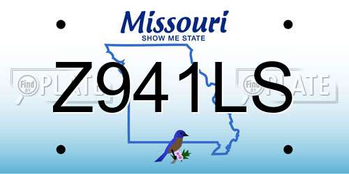 Z941LS Missouri License Plate