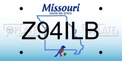 Z94ILB Missouri License Plate