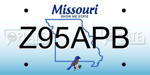 Z95APB Missouri License Plate