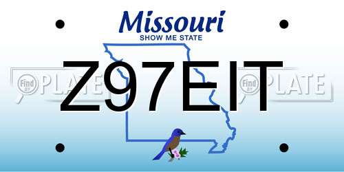 Z97EIT Missouri License Plate