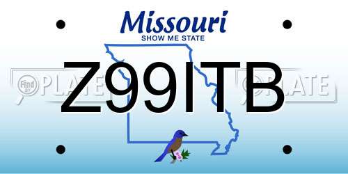 Z99ITB Missouri License Plate