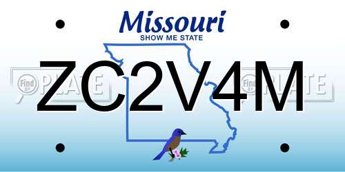 ZC2V4M Missouri License Plate