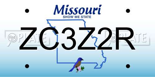 ZC3Z2R Missouri License Plate