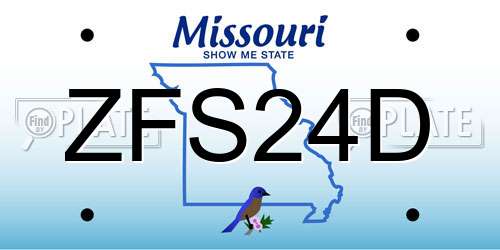 ZFS24D Missouri License Plate