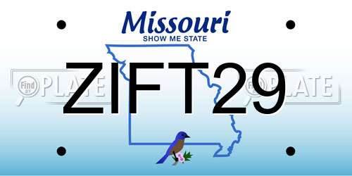 ZIFT29 Missouri License Plate
