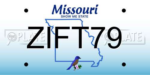 ZIFT79 Missouri License Plate