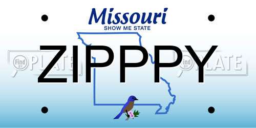ZIPPPY Missouri License Plate