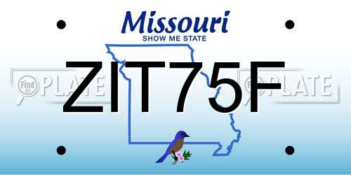ZIT75F Missouri License Plate
