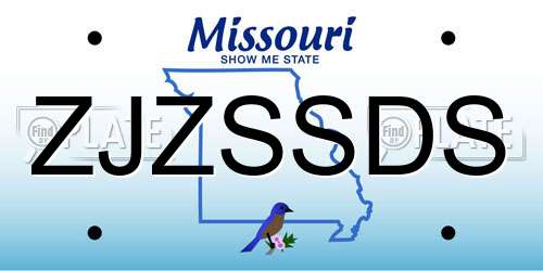 ZJZSSDS Missouri License Plate