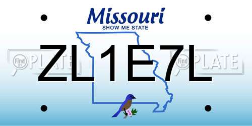 ZL1E7L Missouri License Plate