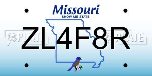 ZL4F8R Missouri License Plate