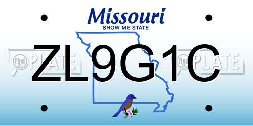 ZL9G1C Missouri License Plate