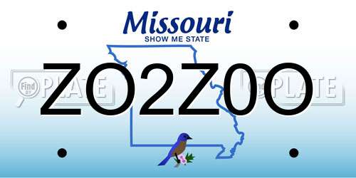 ZO2Z0O Missouri License Plate
