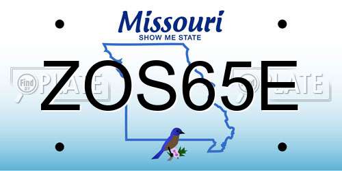 ZOS65E Missouri License Plate