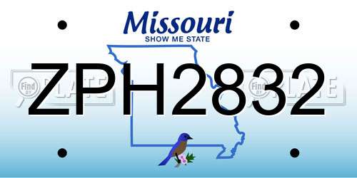 ZPH2832 Missouri License Plate