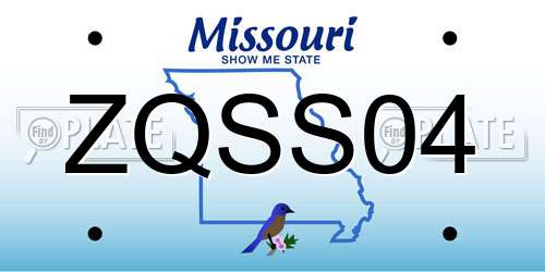 ZQSS04 Missouri License Plate
