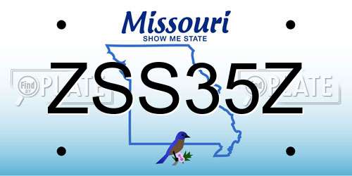 ZSS35Z Missouri License Plate