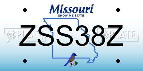 ZSS38Z Missouri License Plate